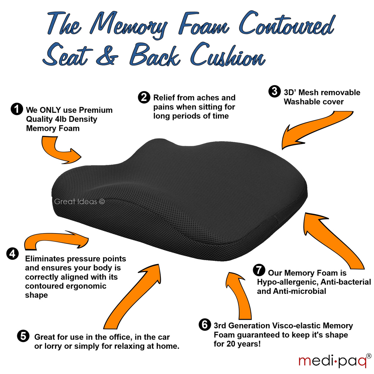 Memory fashion foam butt cushion