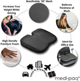 Medipaq® Premium Contoured Coccyx Support Wedge Cushion